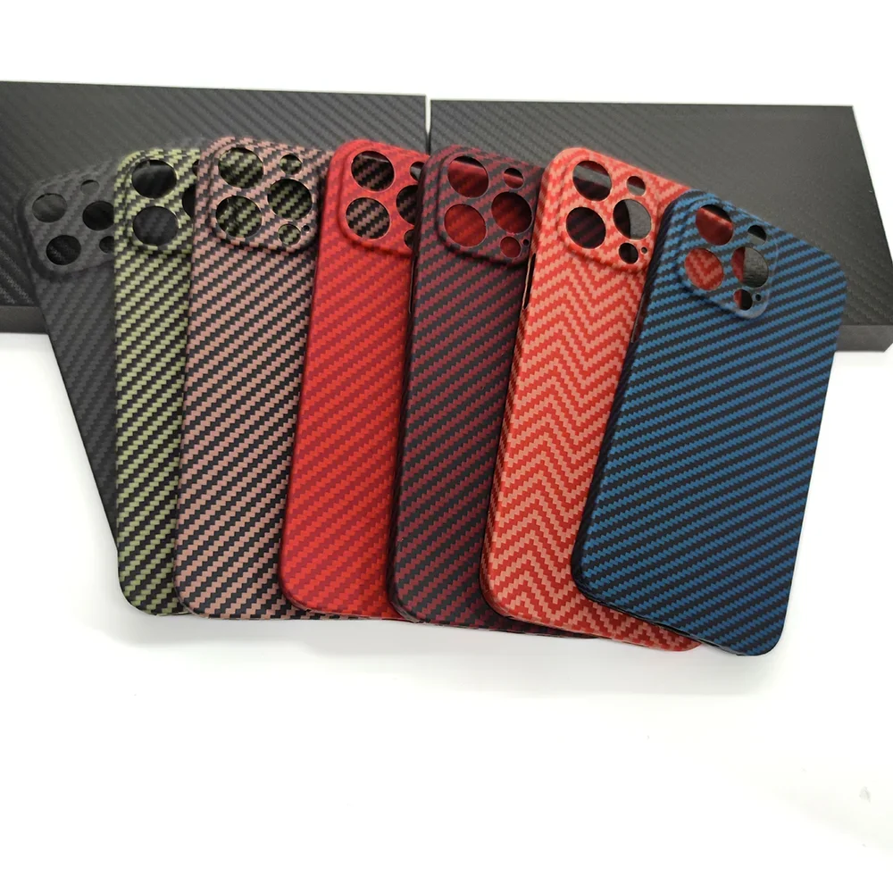 for iPhone 14 12 13 pro max pure Carbon fiber for iPhone 13 Mini 13 14 Pro phone case Camera Protection blue green Cover Cases