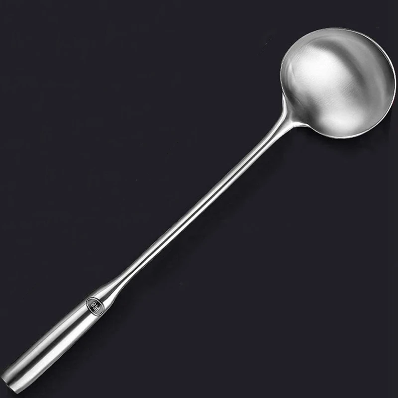 Soup Ladle, Wok Spatula,The Longer Handle Shovel Spoon Rustproof, Heat Resistance, Integral Forming Durable Stainless Retail