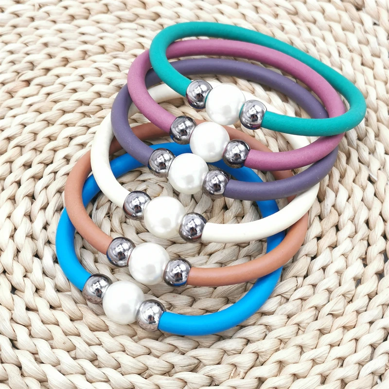 BARWODO Perle Perlen Bracalet Für Frauen Boho Erklärung Runde Armreif Luxus Geschenk Ethnische Zubehör Passenden Charme Armbänder