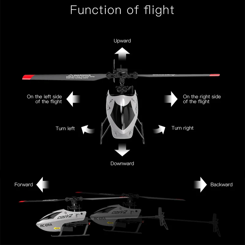 RC ERA C129/C129V2 RTF RC Elicottero 2.4GHz Giroscopio a 6 assi Un clic 3D Flip Aereo telecomandato Giocattoli per hobby