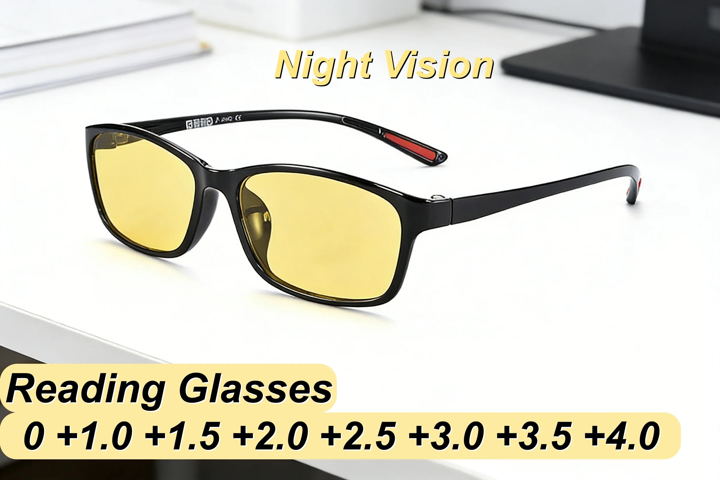 

2026 New Fashionable Personalized HD Night Vision Women's Reading Glasses Retro Neutral High Quality Night Specific Glasses
