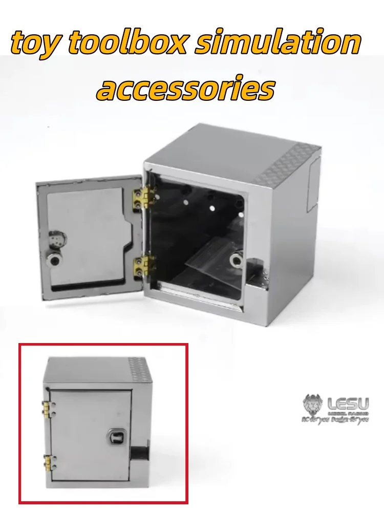 LESU 52MM Metal Tool Box For DIY 1/14 Tamiyaya RC Tractor Truck Hydraulic Dumper Remote Control Model Th11482