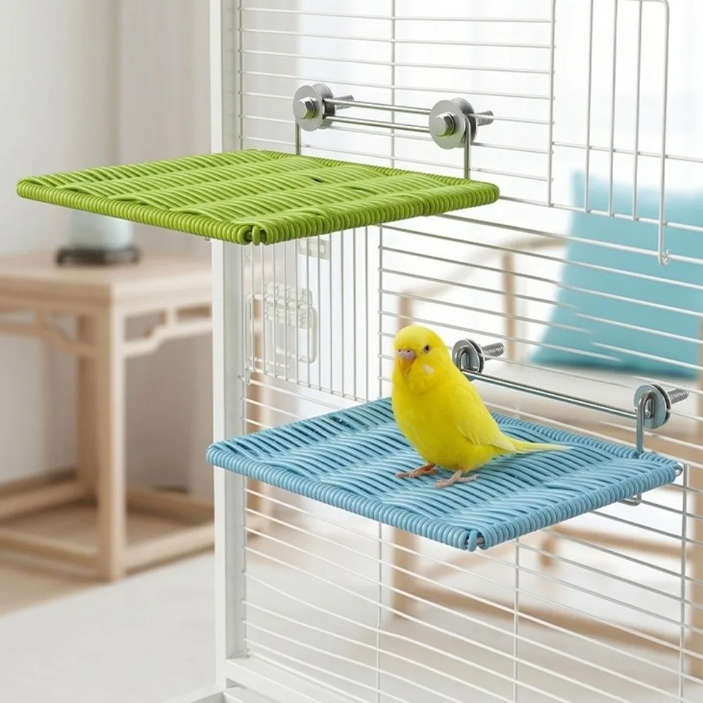 Imitation Rattan Weaving Parrot Perch Rest Wear Resistant Bite Resistant Jumping Platform Breathable Bird Resting Platform Rest
