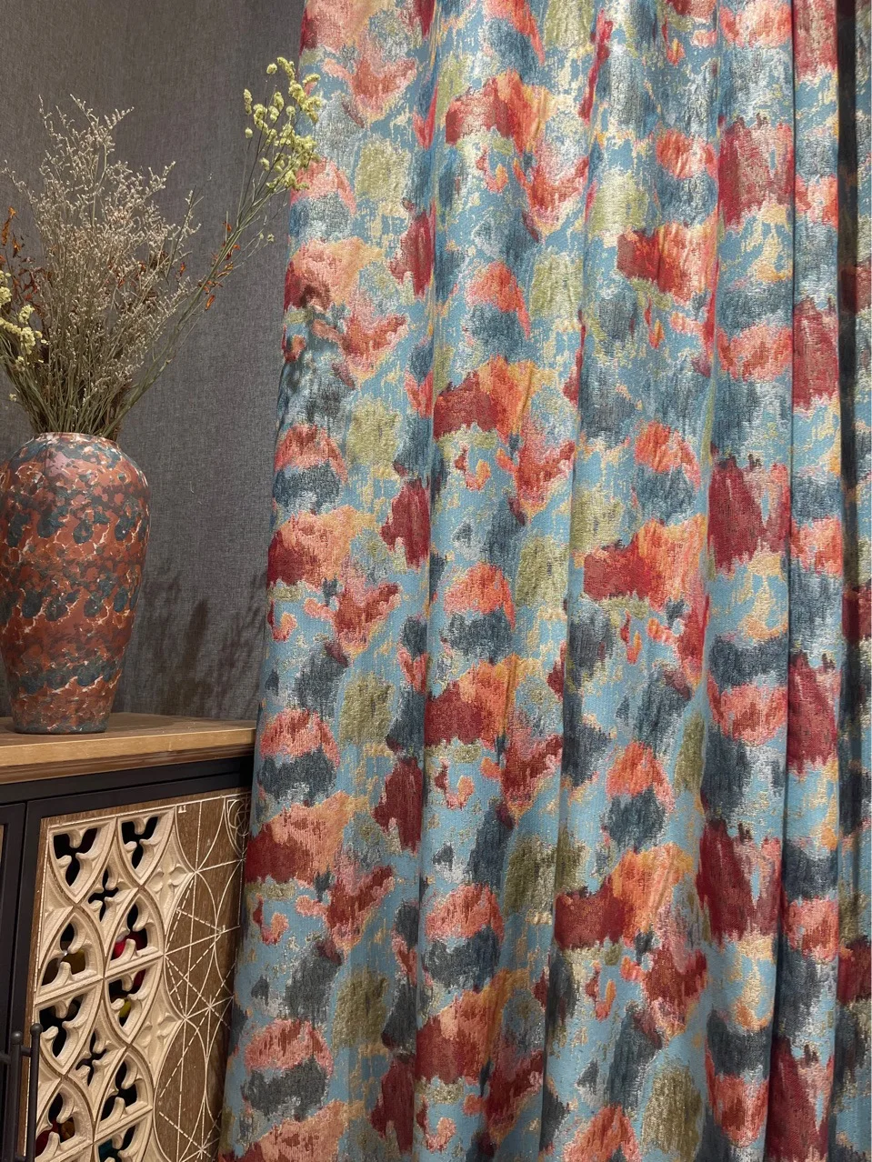 Amerikanischen Stil Vorhänge für Wohnzimmer Esszimmer Schlafzimmer Luxus Moderne Verdunkelung Jacquard Tür Fenster Vorhang Zimmer Anpassen – Detail 8