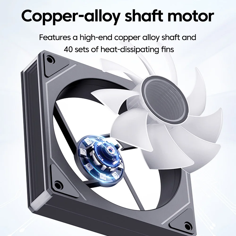 NEW 12cm ARGB 4-Pin PWM Computer Chassis Fan 7 PRO Silent Cooling Fan 12V Large Air Volume 1200RPM For Desktop Gaming PC Build image 5