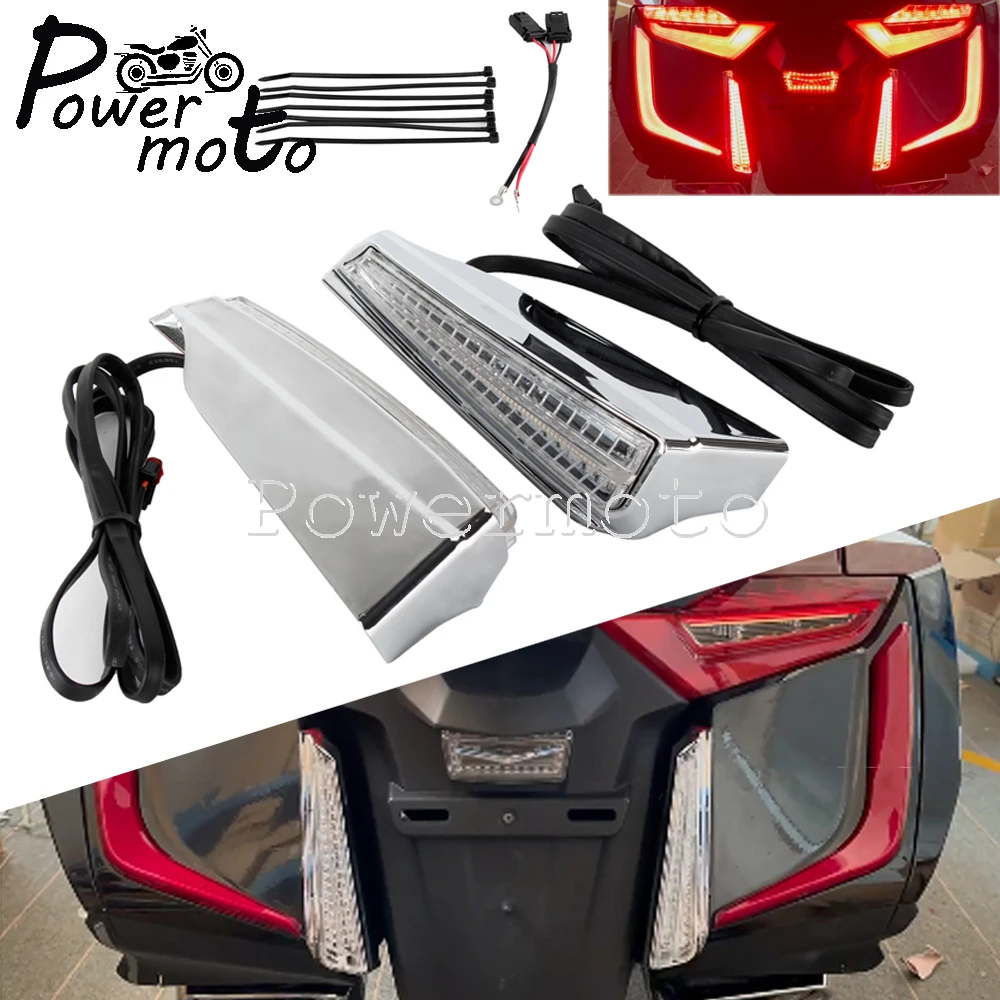 

New Motorcycle Saddlebag LED Mudguard Light Tail Brake Turn Signal Lamp For Honda Goldwing GL1800 Gold Wing GL 1800 F6B 2018-Up