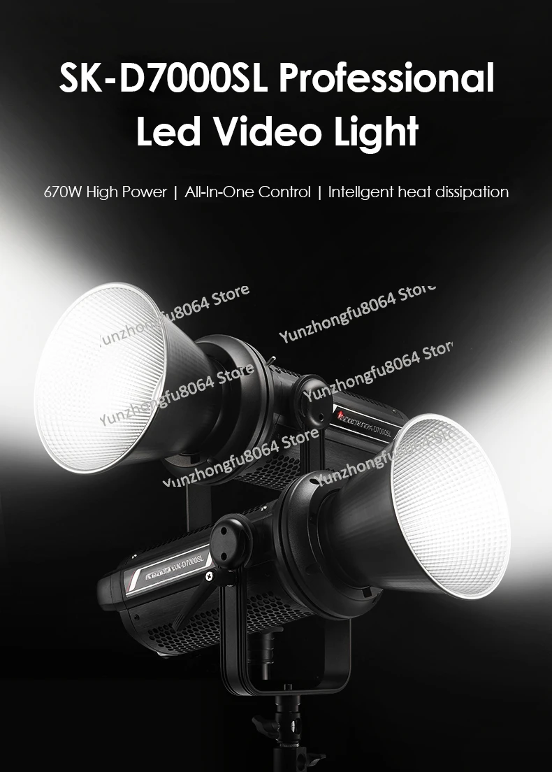 SK-D7000SL/BL Professional 700W LED Video Lighting Studio Continuous Lighting with Live Ambient Lighting Led