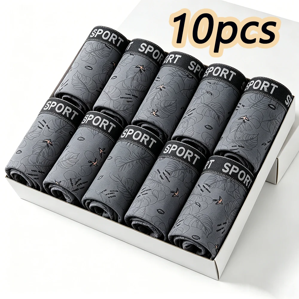 

10Pcs Man Underwear Cotton Breathable Men's clothing Polychromatic combination Soft Touch Plus Size Boxers man