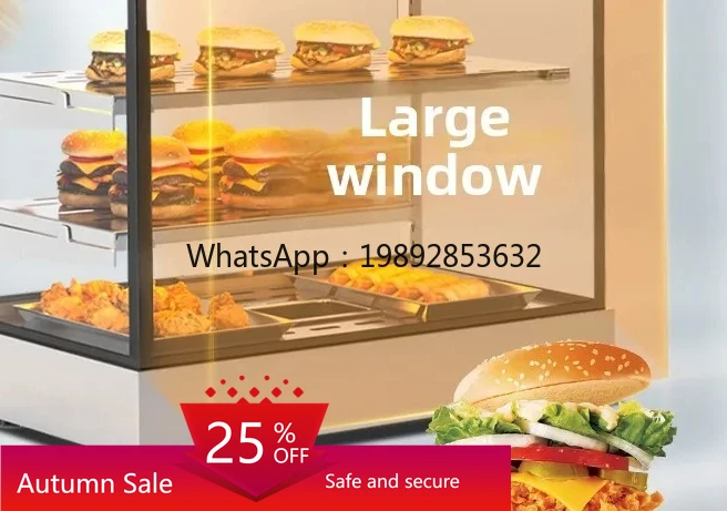 

Insulation Cabinet Commercial Desktop Hamburger Egg Tart Heating Cabinet Pie Fritters Bread Insulation Food Display