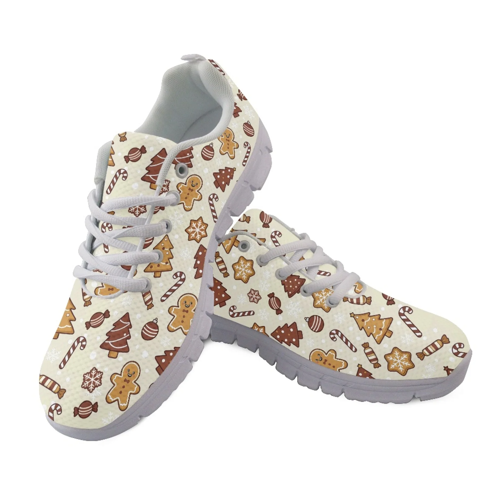 Coloranimal Pink Snowflake Womens Air Mesh Sneakers Breathable Soft Women Running Walking Shoes for Work