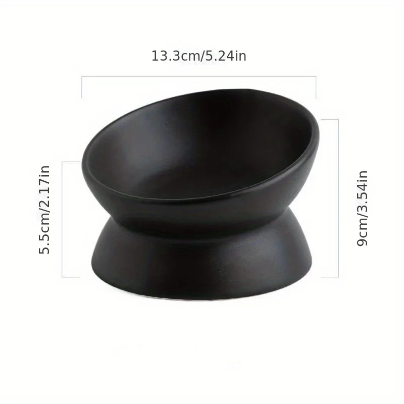 Ceramic cat food bowl series, stress-free pet feeder and drinker,Raised Non-Slip Ceramic Pet Food Bowl