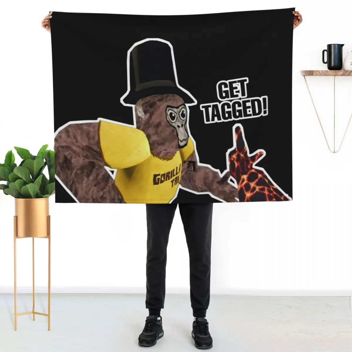 

Get Tagged! - Gorilla Tag Throw Blanket Soft Warm Blanket Gift for Men Women Adults