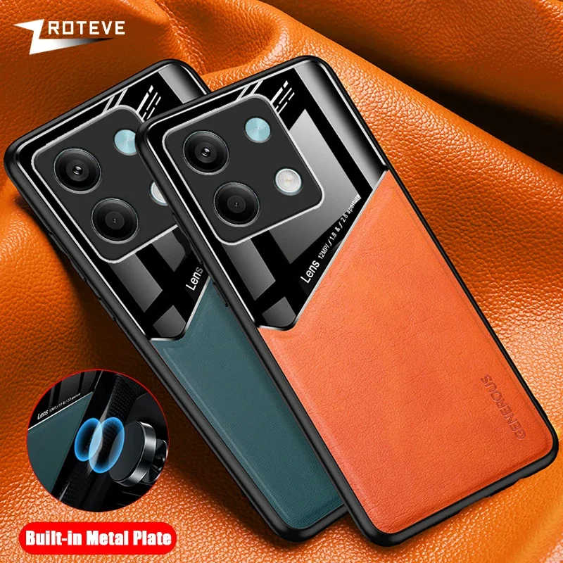 For PocoM6 Pro Case ZROTEVE PU Leather Car Magnetic Hard PC Cover For Xiaomi Poco M6 Xiomi Mi Pocophone M5 M5s PocoM5 s 5G Cases