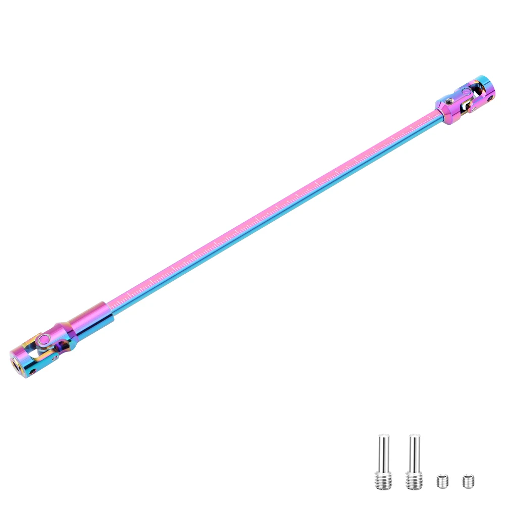 

GLOBACT Colourful Cut to Length Driveshaft Stainless Steel Heavy-Duty Drive Shafts for Axial SCX10 Capra UTB10 TRX4 Redcat
