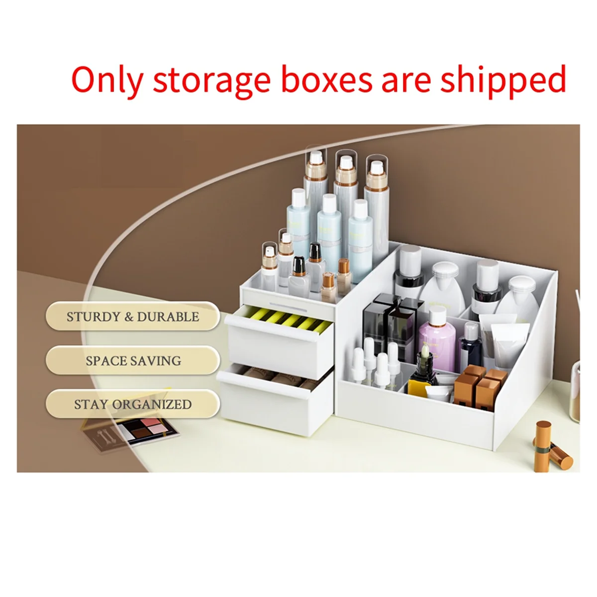 Органайзер для косметики, органайзеры для ухода за кожей на столешнице, органайзер для хранения косметики, подходит для ухода за кожей, лосьонов, помад C