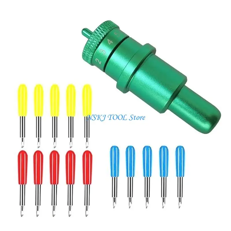 L8rc 15pcs snijden mes wolfraam plotter mes met snijder voor het snijden 30/45/60 graden met houderbasis