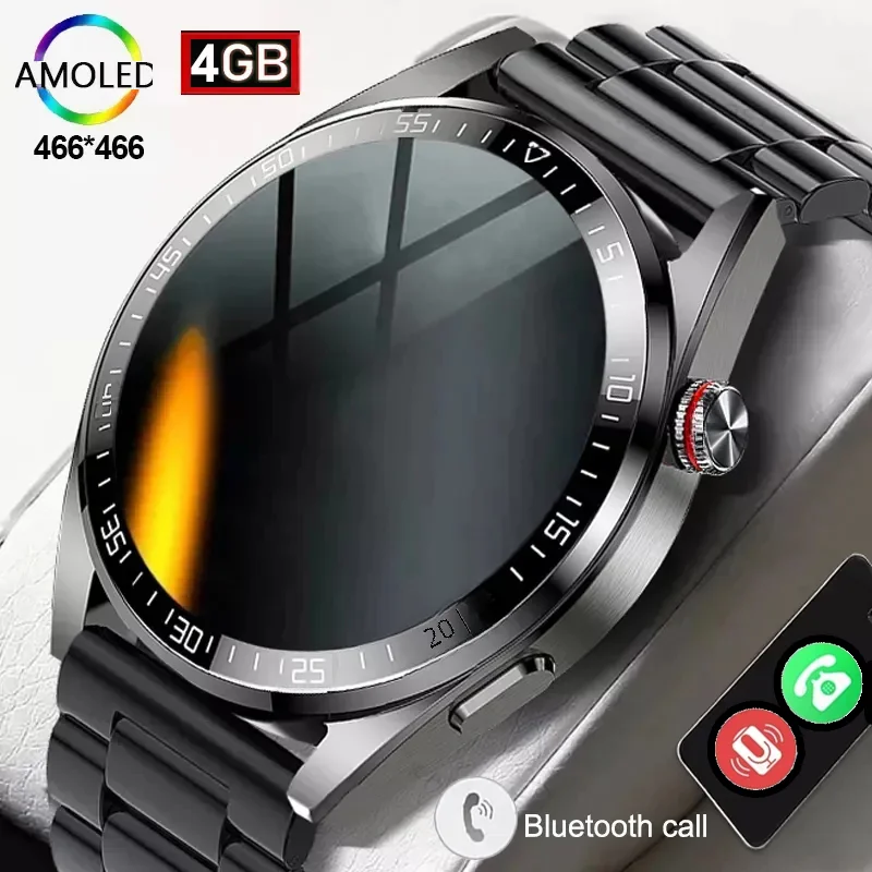 Smart Watches 4G RAM 466*466 Screen SmartWatch Men Always Display The Time Bluetooth Call Local Music Smartwatch For Android ios