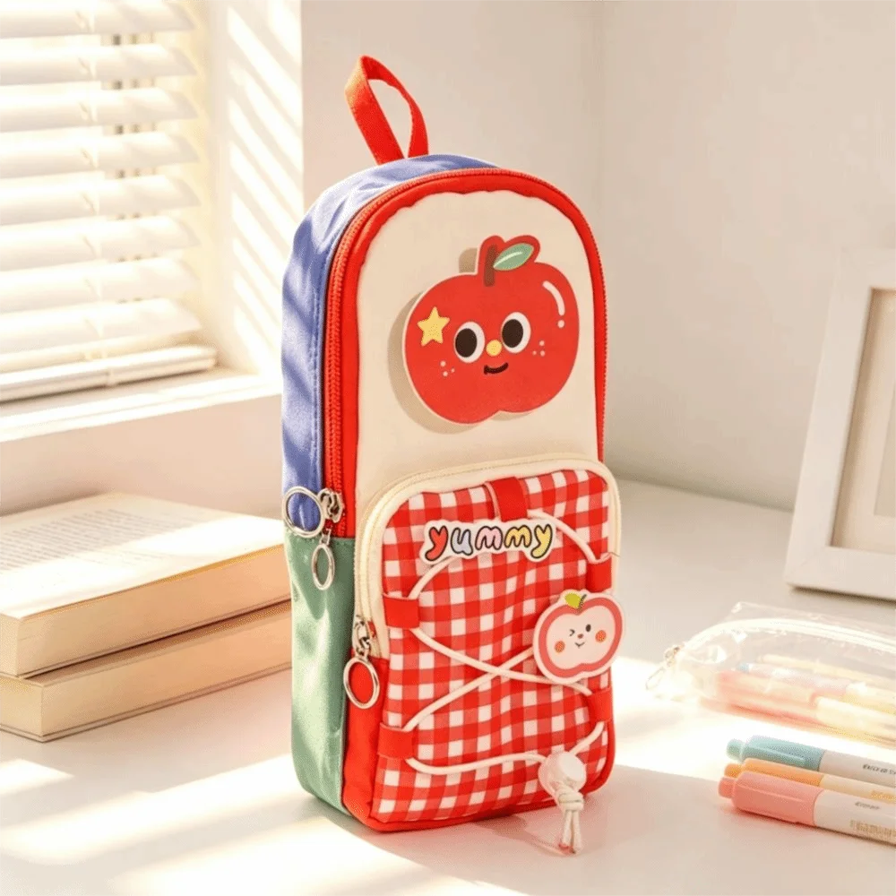 Mini Large Capacity Pencil Case Color-Blocked High Appearance Level Stationery Bag Cute Simple Design Pen Bag School
