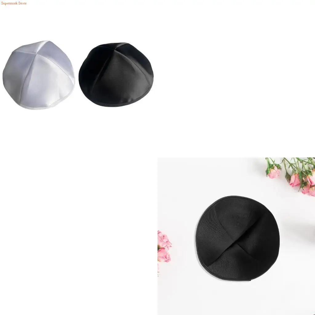 

Q5WE Ethnic Kippah Hat Jewish Caps Foldable Yarmulke Round Kippa for Religious Event