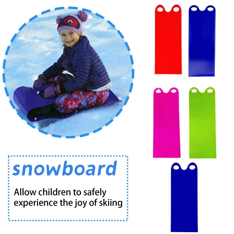 

Kids Roll Up Snow Sled Foldable Snowboard with 2 Handle Snow Slider Pad Roll Up Skiing Pad Sand Slider Board for Winter Holiday