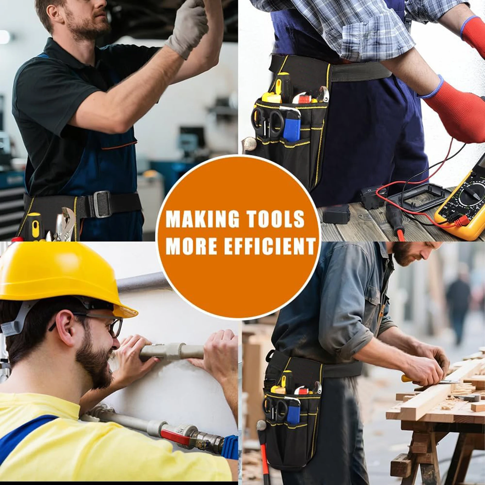 

Industrial Grade Electrician Tool Pouch Multi-layer Adjustable Heavy Duty Waist Bag For Electricians Construction Workers