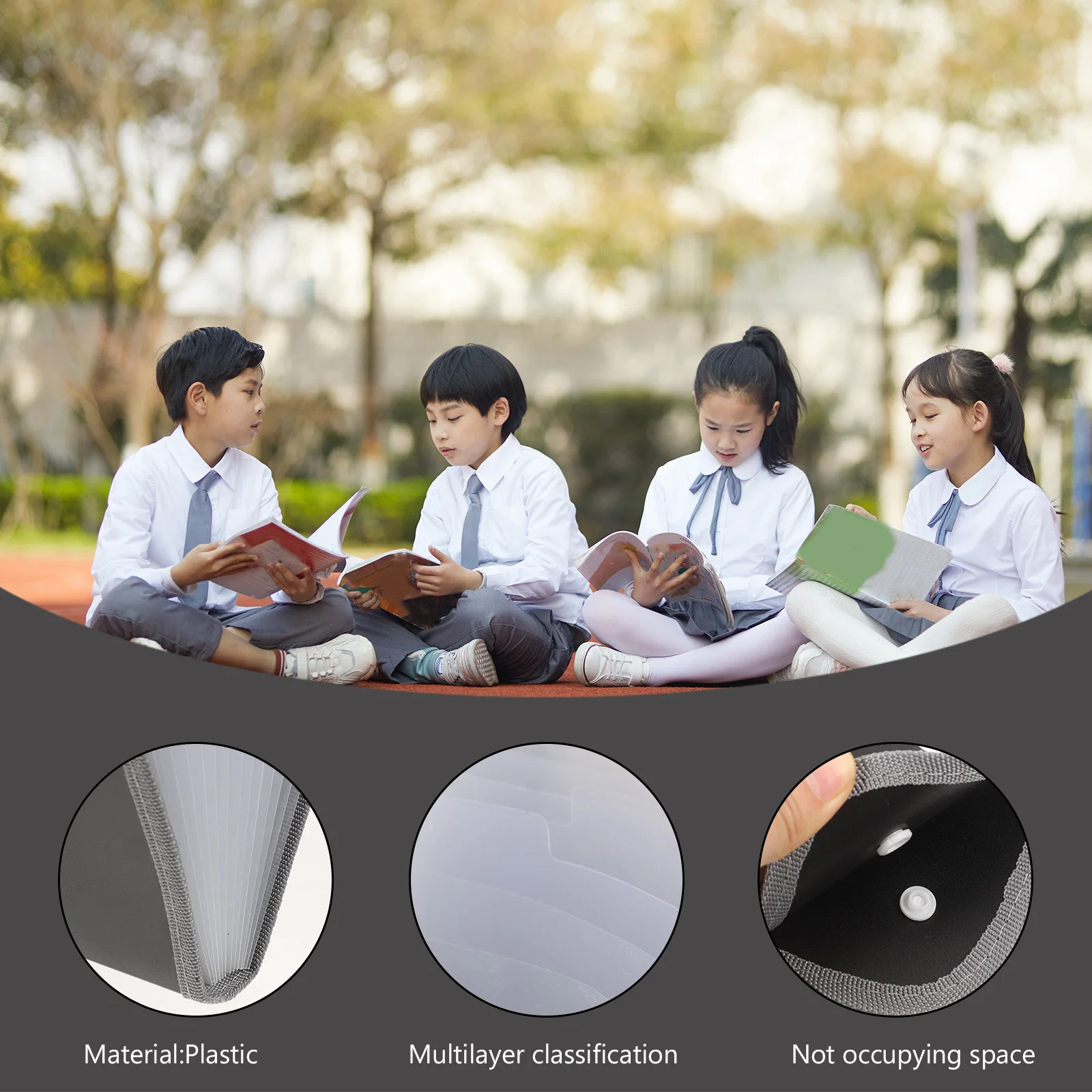 

Large Capacity File Storage Pouch Multi-Layer Waterproof Document Organizer For Office Business Study Accordion File Folder