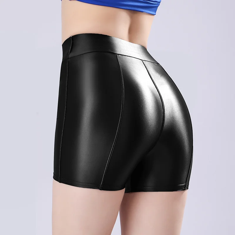 Women Glossy Satin Shorts Sports Running Tight Sexy Yoga Shorts Fitness Training Gym Plus Size Bottoms