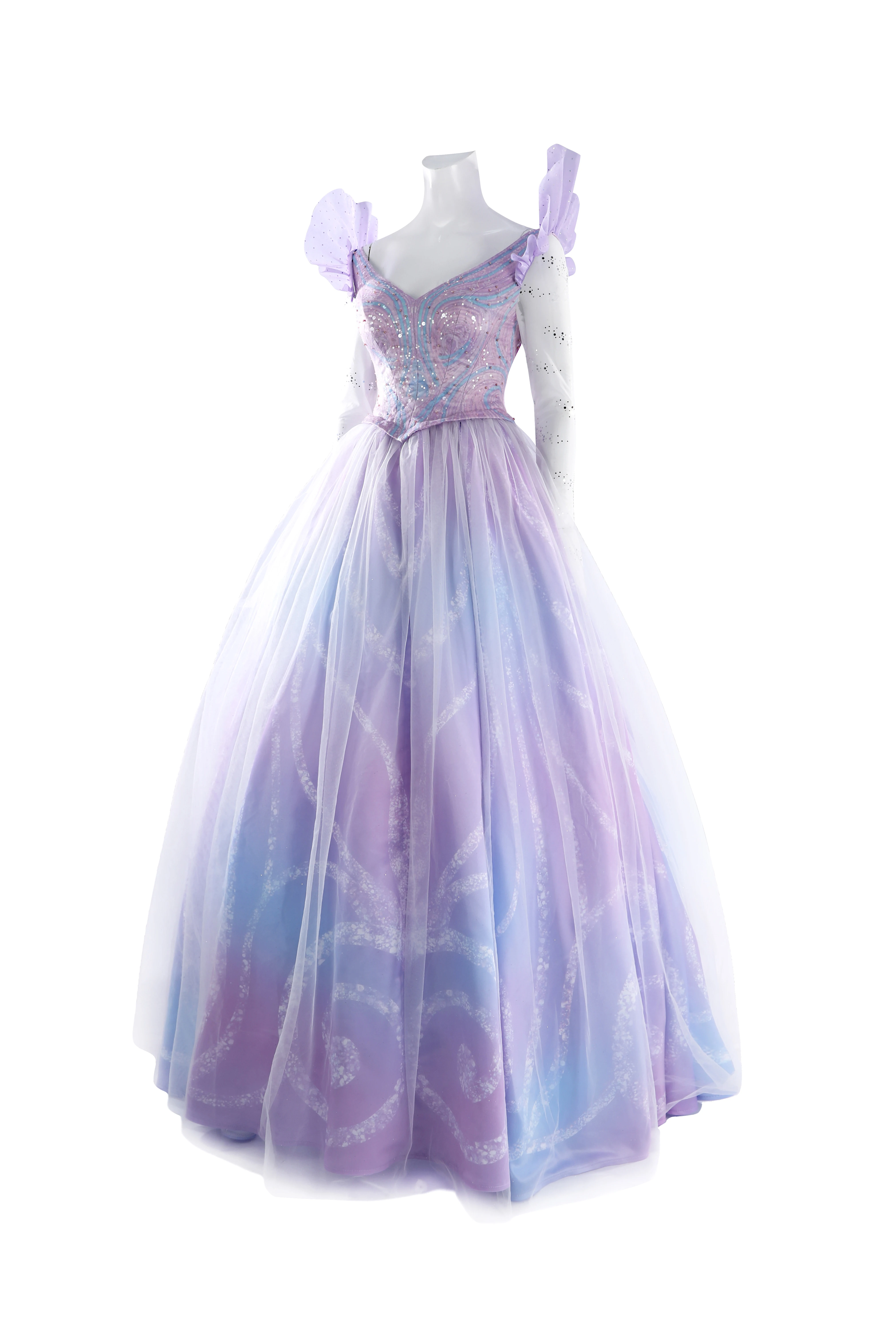 Obrázek 3: Nemravný glinda cosplais kostým žena šaty koruna halloween karneval večírek oblečení