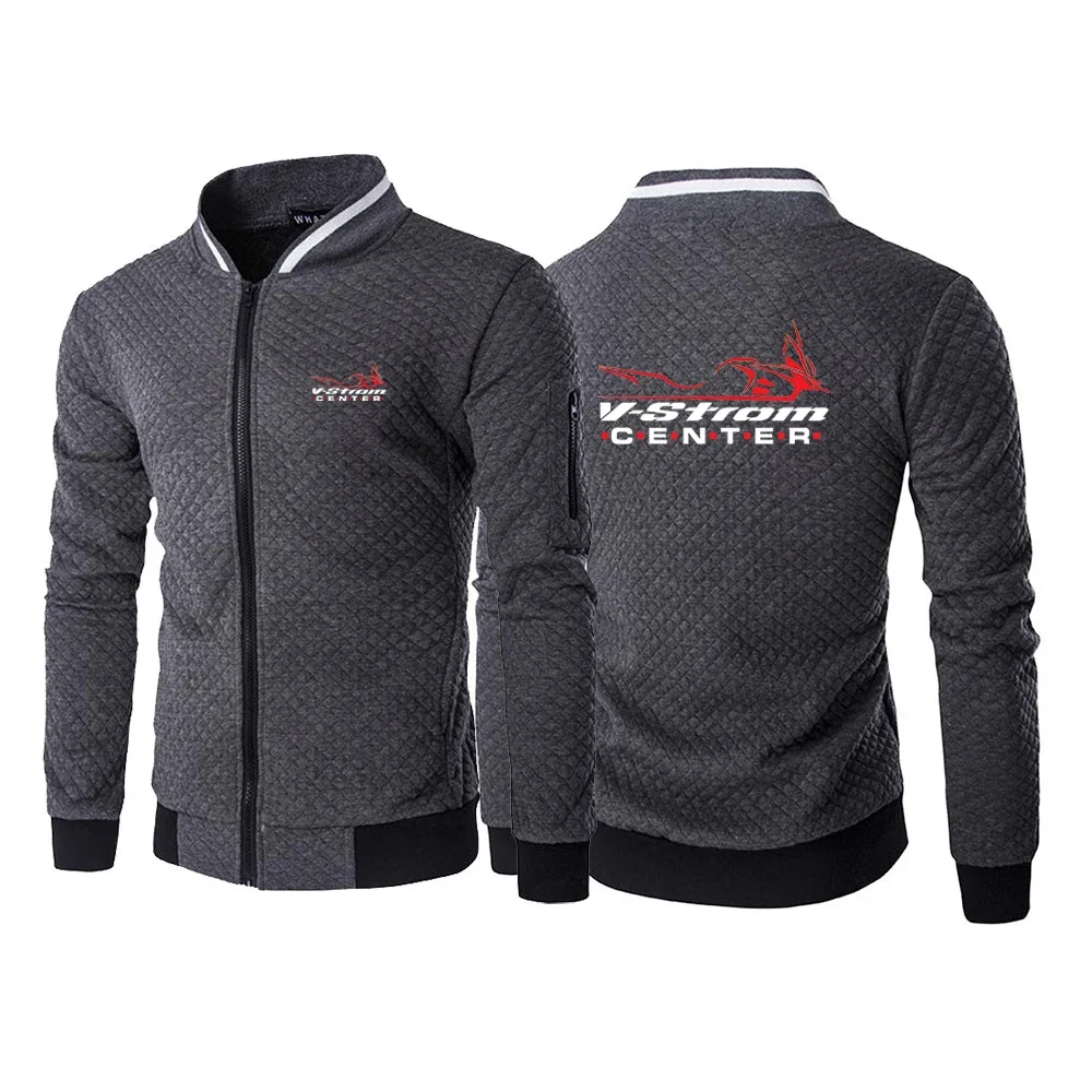 Motorcycle Vstrom 650 V Strom 2024 Men's New Long Sleeves Round Neck Hoodies Sweatshirt Zipper Cardigan Coats Hooded Coats Tops