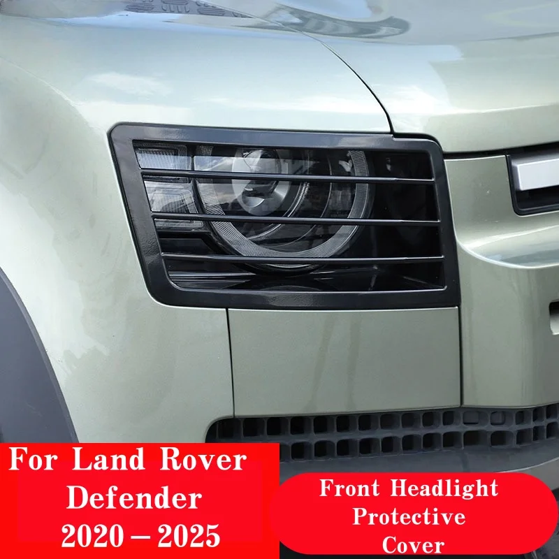 

For Land Rover Defender 110 2020-2025 Stainless Steel Car Headlight Lampshade Protection Net Cover Accessories Car Modification