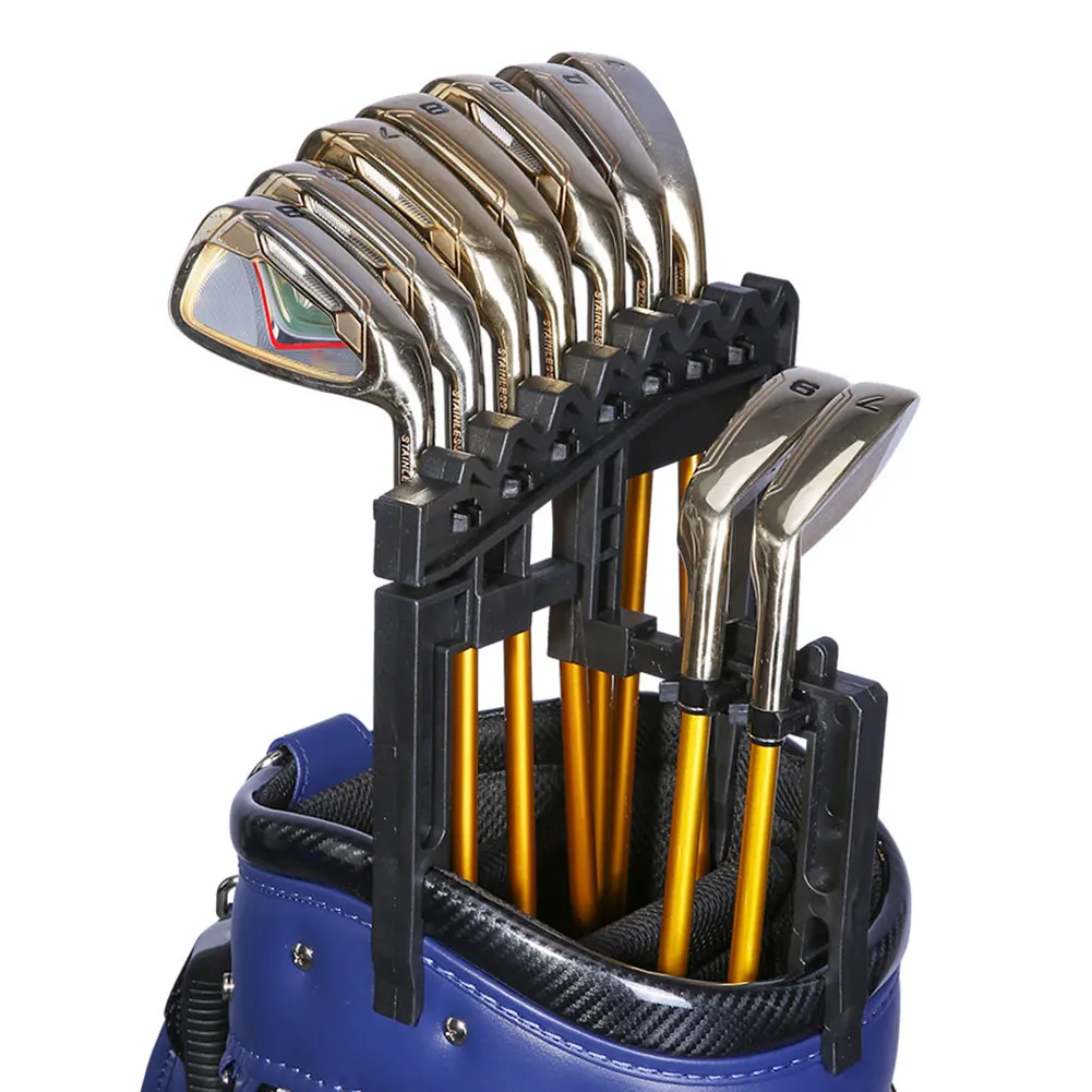 Putter Clip Club Holder Holds 9 Clubs Golf Club Holder Rack Adjustable Width Golf Club Display Bracket Anti-Shake for Golf Club