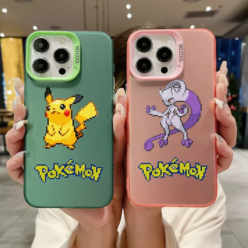 Pokmon Cartoon Phone Case For Iphone 15 14 12 11 13 PRO MAX Plus Shockproof Back Cover