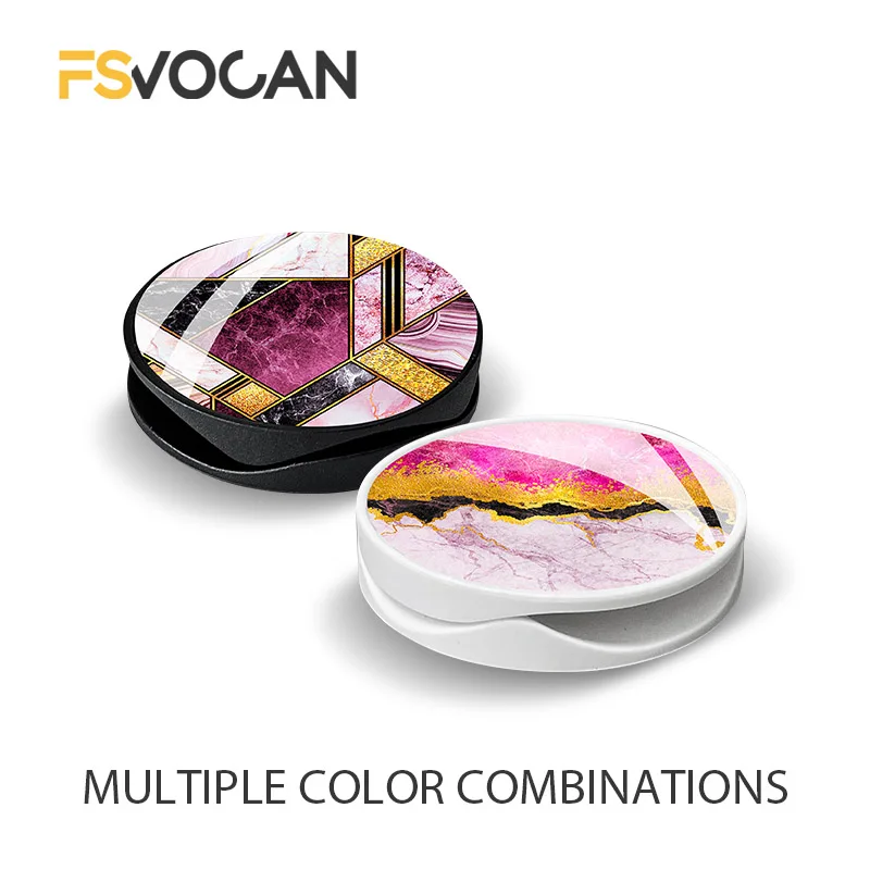 

Expanding Phone Socket Finger Ring Holder Smartphone Marble Stone Universal Mount Stand Folding Bracket Support Glossy Finish