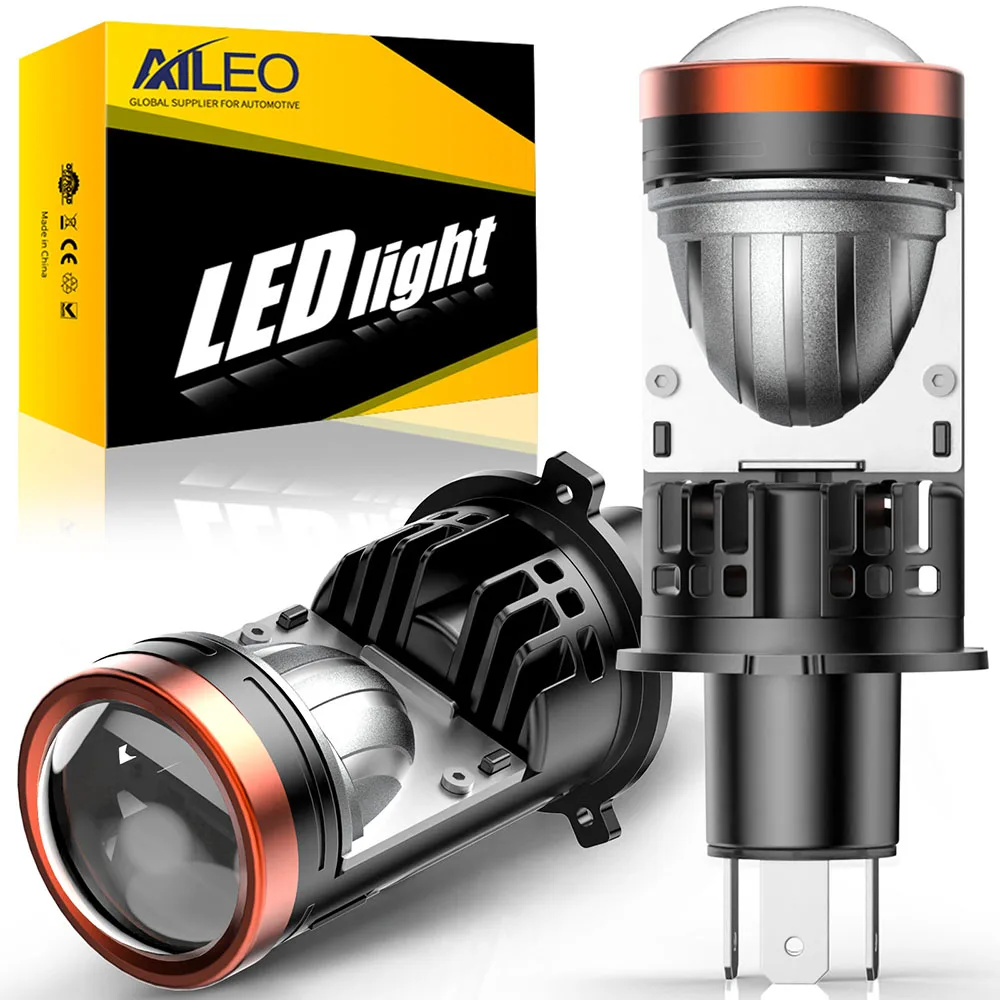 

Aileo 2Pcs H4 80000LM 350W High Low Lens LED Projector Car Headlight Bulbs CANBUS Turbo Auto Bulb H4 Light Fog lamp bulb12V 24V