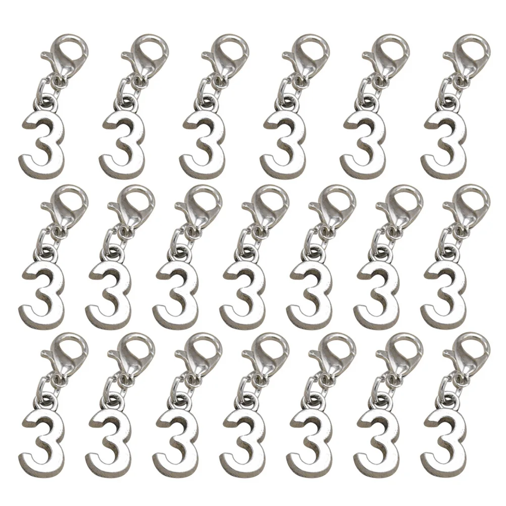 

20Pcs Lobster Clasp Earrings Alloy Pendant Charms Simple Design DIY Jewelry Making Accessories for Necklace Bracelet Keychain