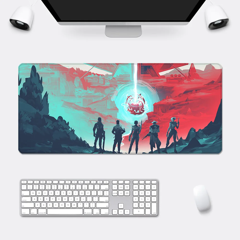 Game Valorant Mousepad HD Printing Computer Gamers Locking Edge Non-slip Mouse Pad XXL 90x40cm Keyboard PC Desk Pad