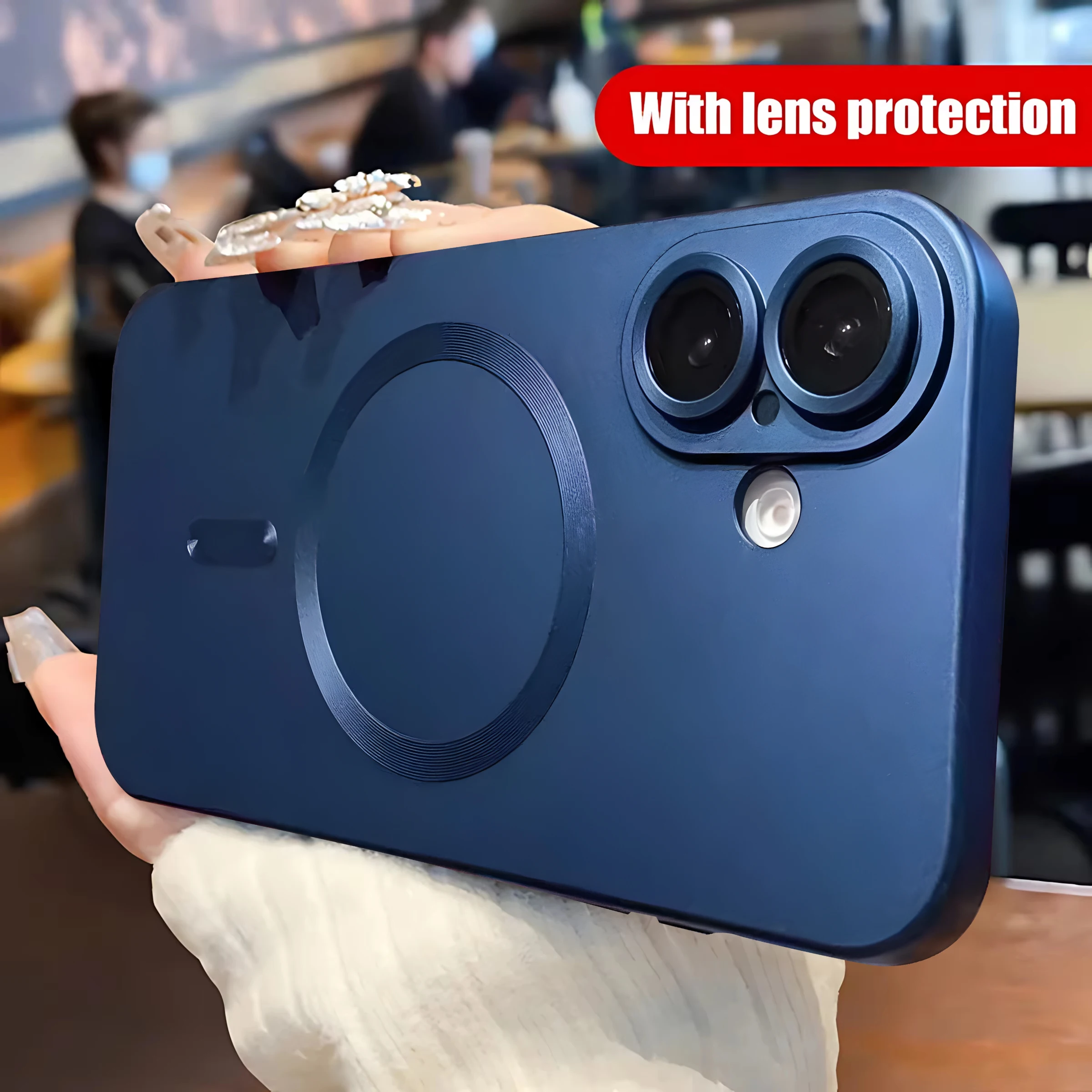 For Magsafe Magnetic Matte Phone Cases For iPhone 16 15 13 12 14 11 Pro Max Plus Wireless Charge Len