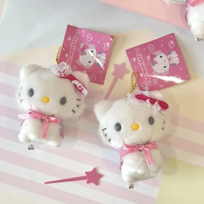 

Плюшевый брелок Sanrio KT, милая сумка Hello Kitty Kuromi, аксессуары, подвеска-рюкзак с корицей, подходит для подарка на второй день