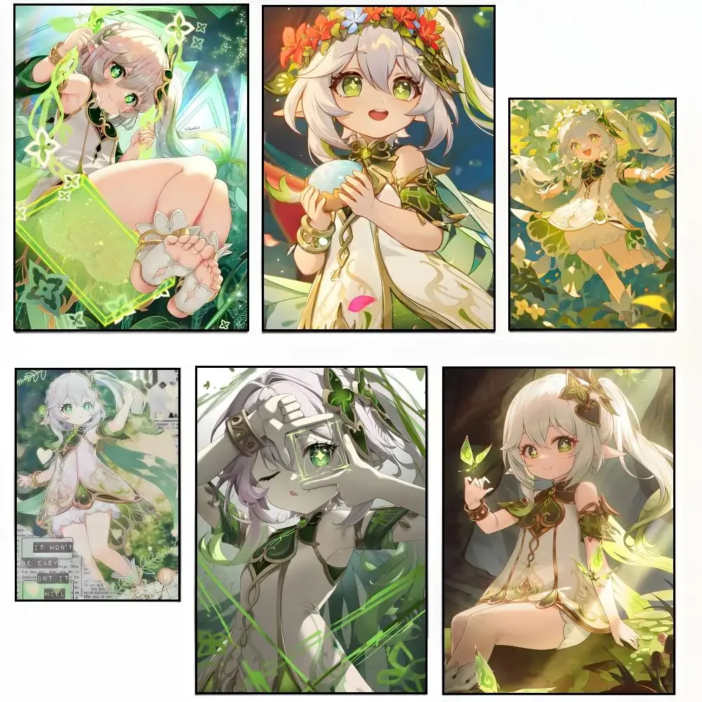 Game Character Genshin Nahida Poster  Poster   DIY Room Bar Cafe Wall Decor Gift
