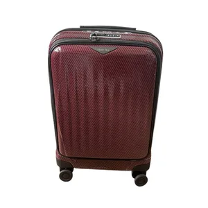 Ultra Light 2KG Carbon Fiber Carry-on Luggage 20 Inch Front Opening Expandable Suitcase TSA Lock Lightweight Travel Luggage