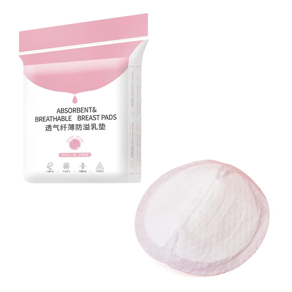 

100Pcs Anti Overflow Breast Pads Disposable Thick Breathable Leak Proof Baby Feeding Pads Maternity Accessories for New Mothers