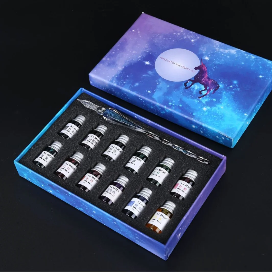 

Colorful foil starry sky pen, glass pen, dipping pen, stationery, creative gift, signature pen, gift