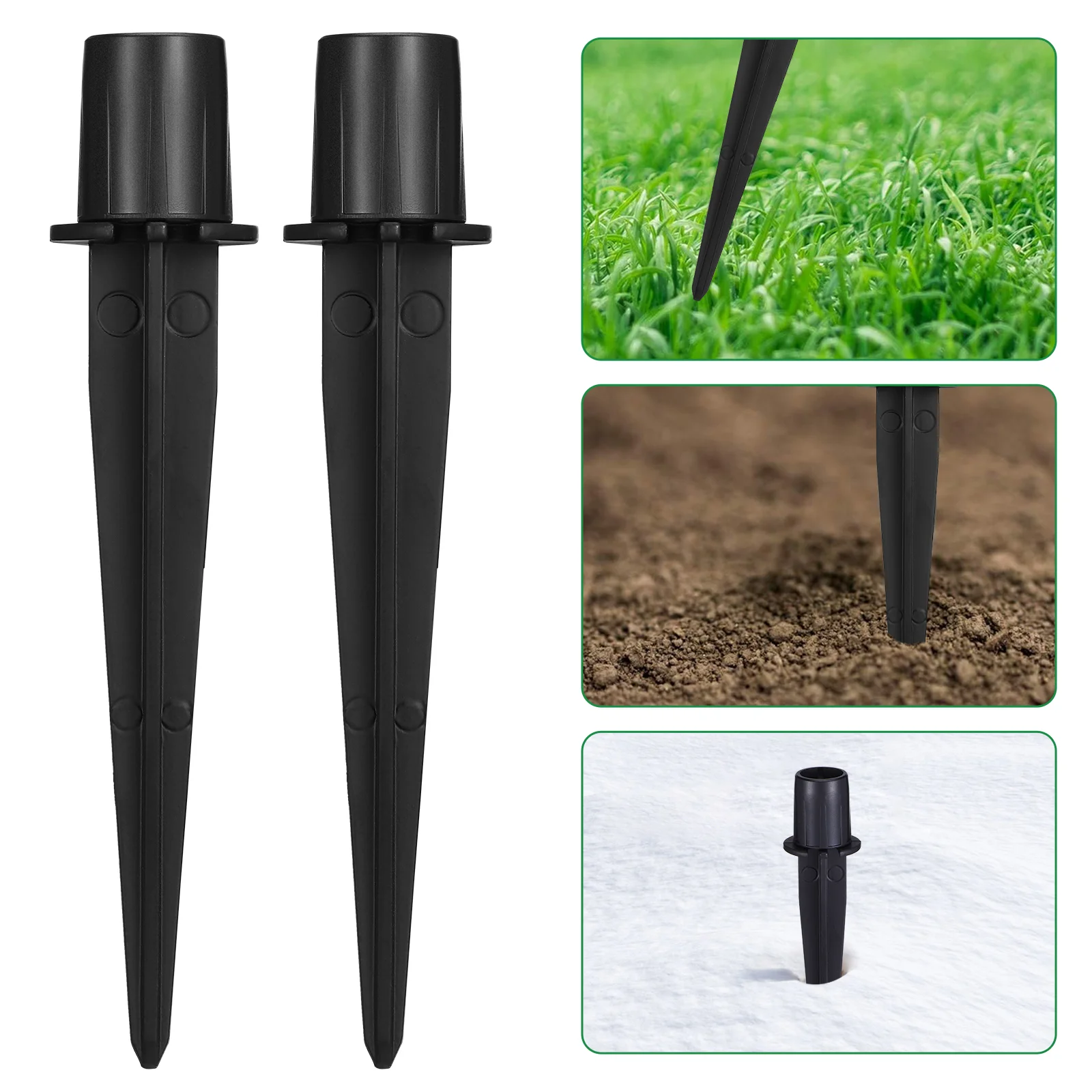 10 Pcs Ground Rod Outdoor Light Stakes for Lights Replacement Spike Solar Powered Aluminum