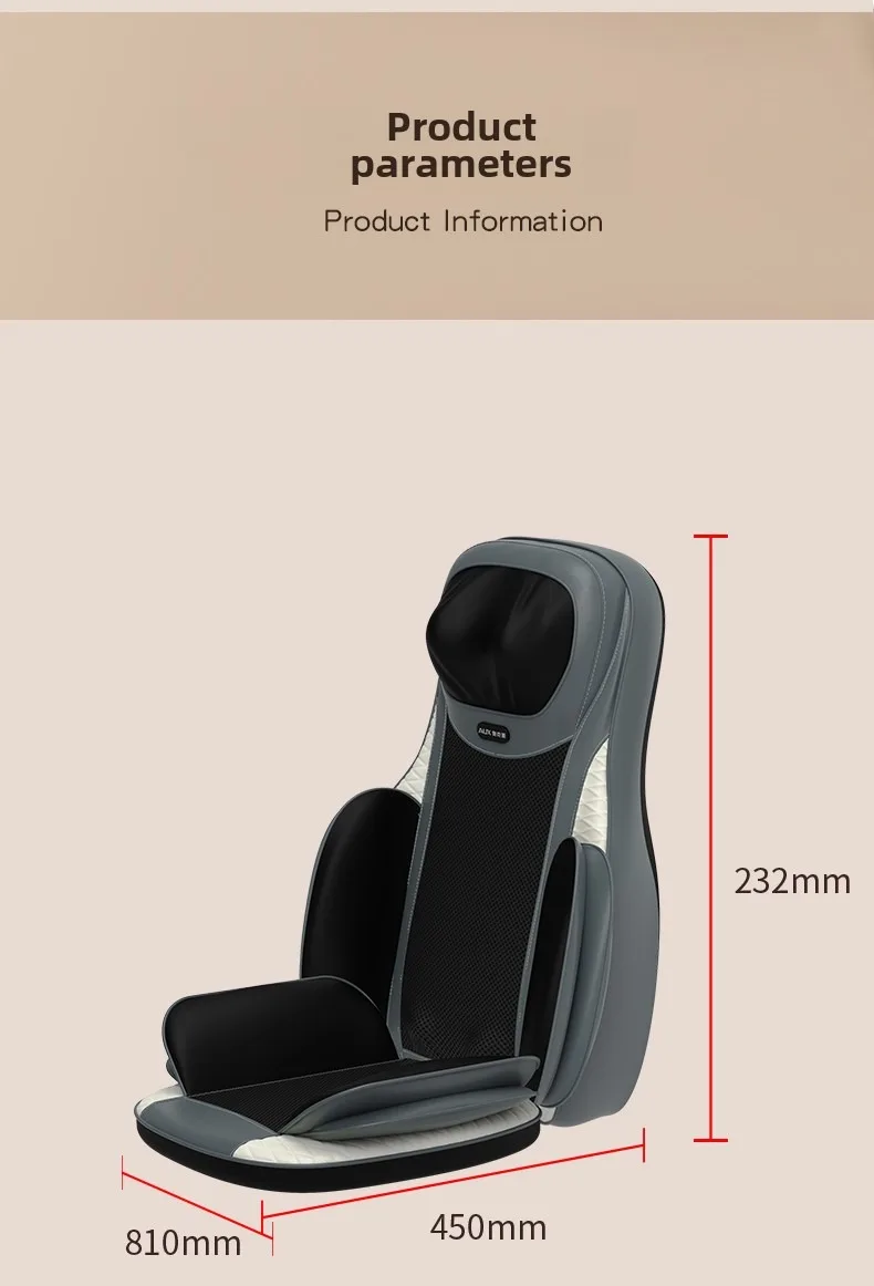 Airbag Upgrade Shiatsu Neck Back Massager with Heat 2D ro 3D Kneading Massage Chair Pad Adjustable Seat Massager for Full Body