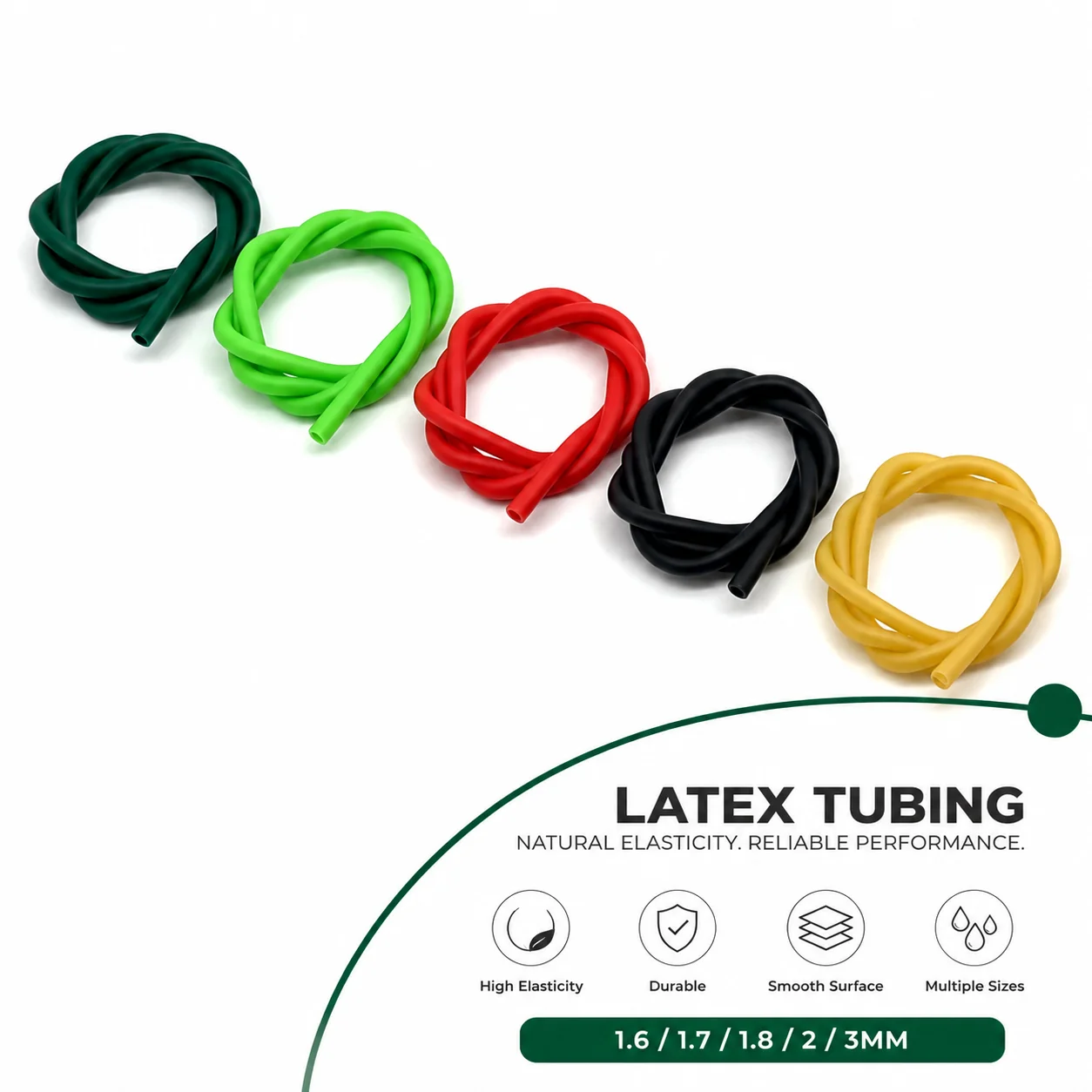 Natural Latex Hose ID1.6/1.7/1.8/2/3mm Wear-resistant and Anti-oxidation Laboratory Industrial Dual-use Rubber Hose