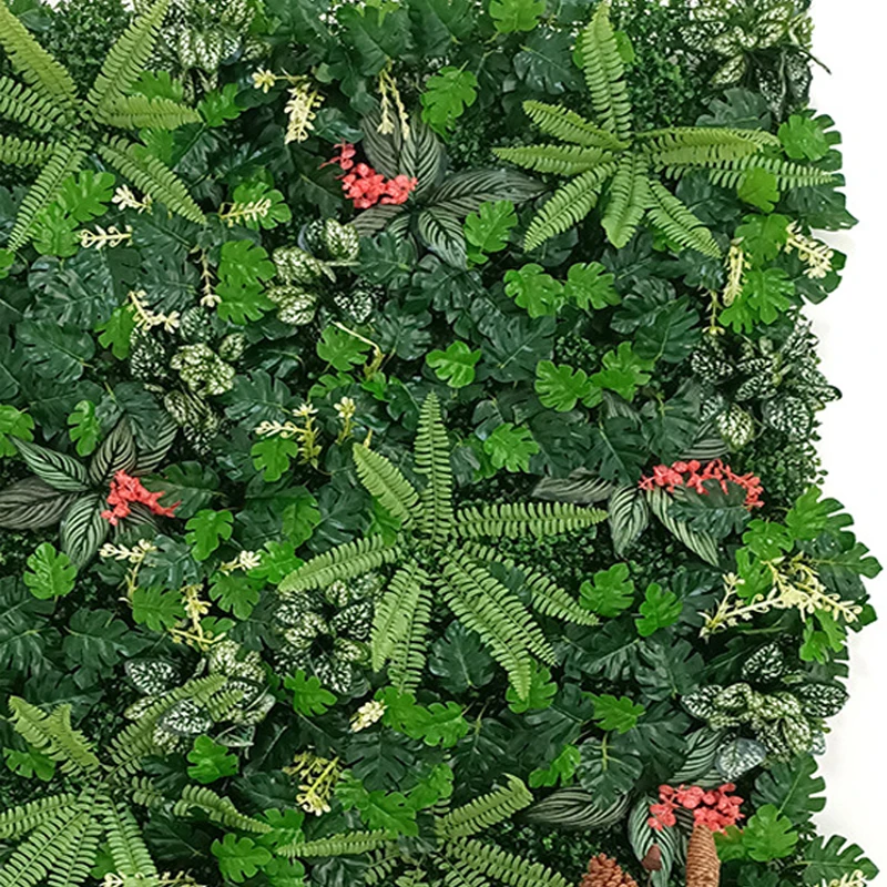 60x40cm Artificial Green Wall Landscape Home Garden Jungle Decor Fake Plants Plastic Lawn Decoration Wall Panels Garden Fence