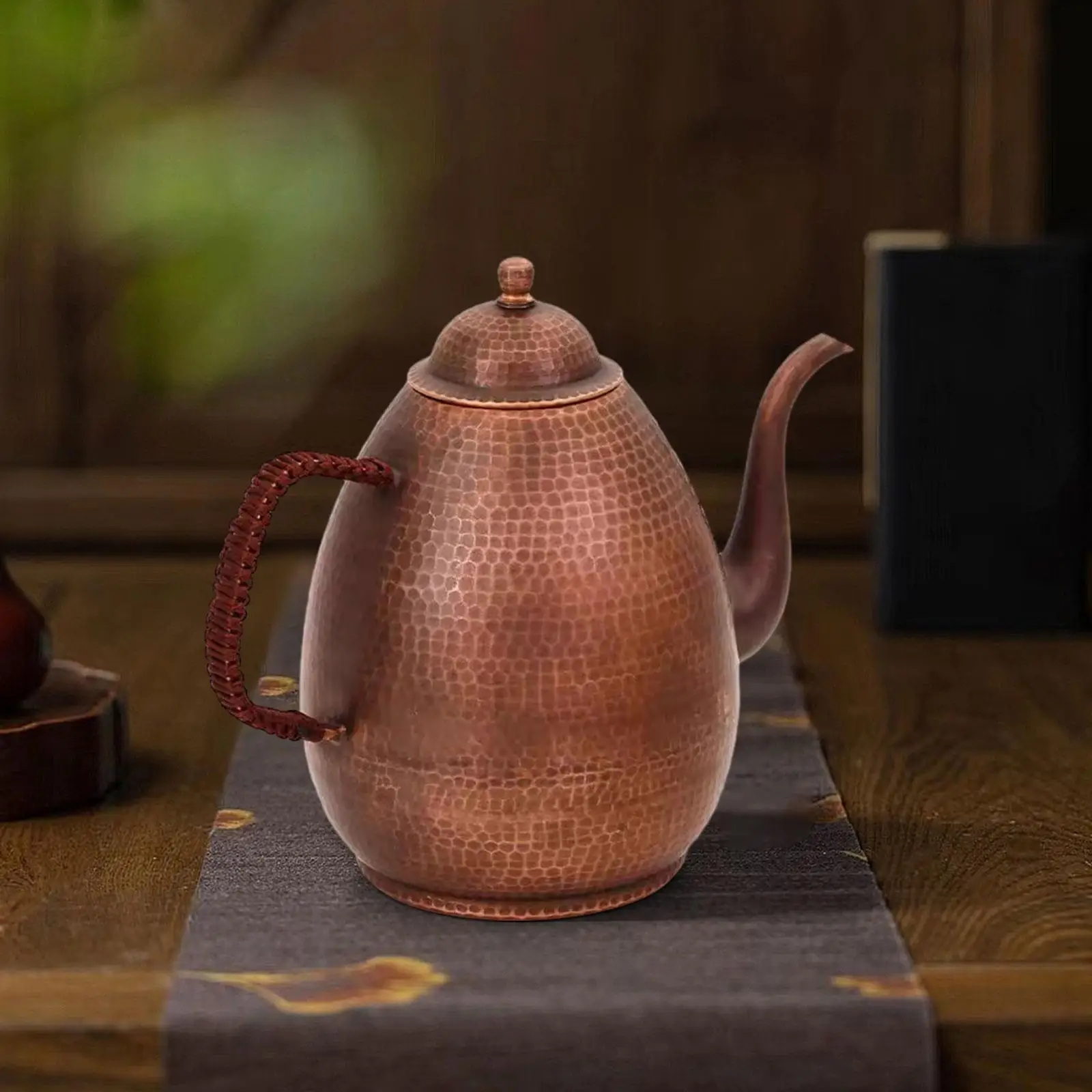 Copper Tea Pot 2000ml Teaware Hot Water Kettle for Household Tea House Hotel