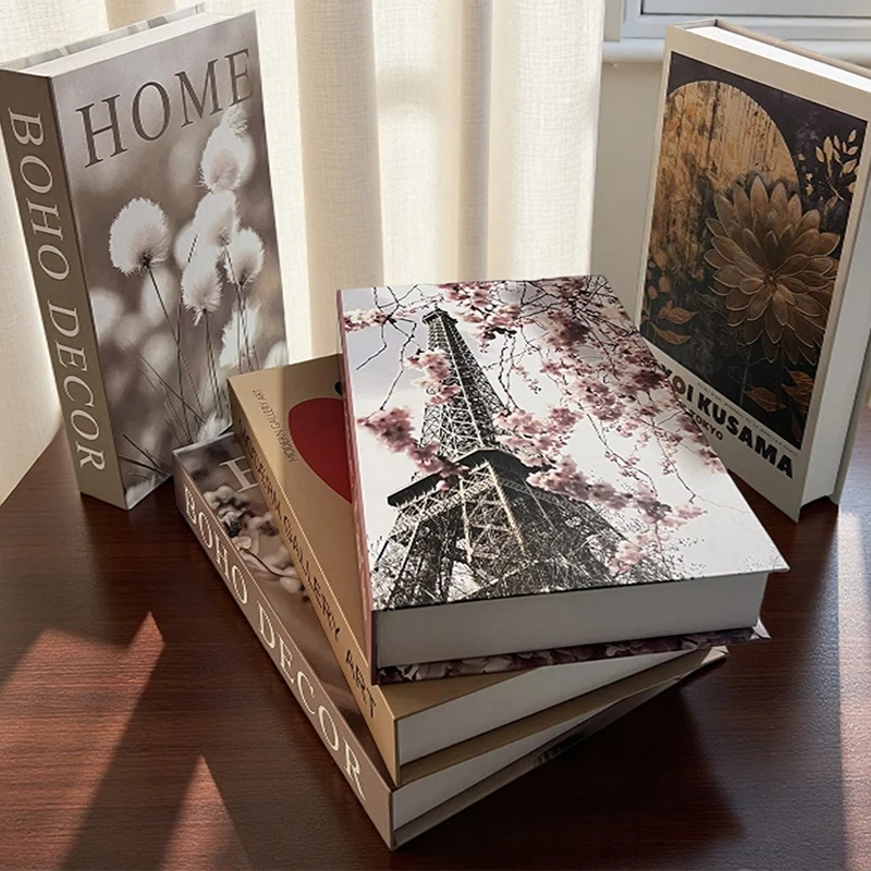 

Декоративные книги-муляжи: Изысканный декоративный книжный шкаф, журнальный столик в абстрактном стиле, мебель для спальни и элементы интерьера.