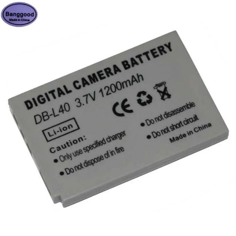 

3.7V 1200mAh DB-L40 DBL40 DB-L40A DBL40A Digital Camera Battery for Sanyo VPC-HD700 VPC-HD800 HD1 HD2 DMX-HD700 HD1A