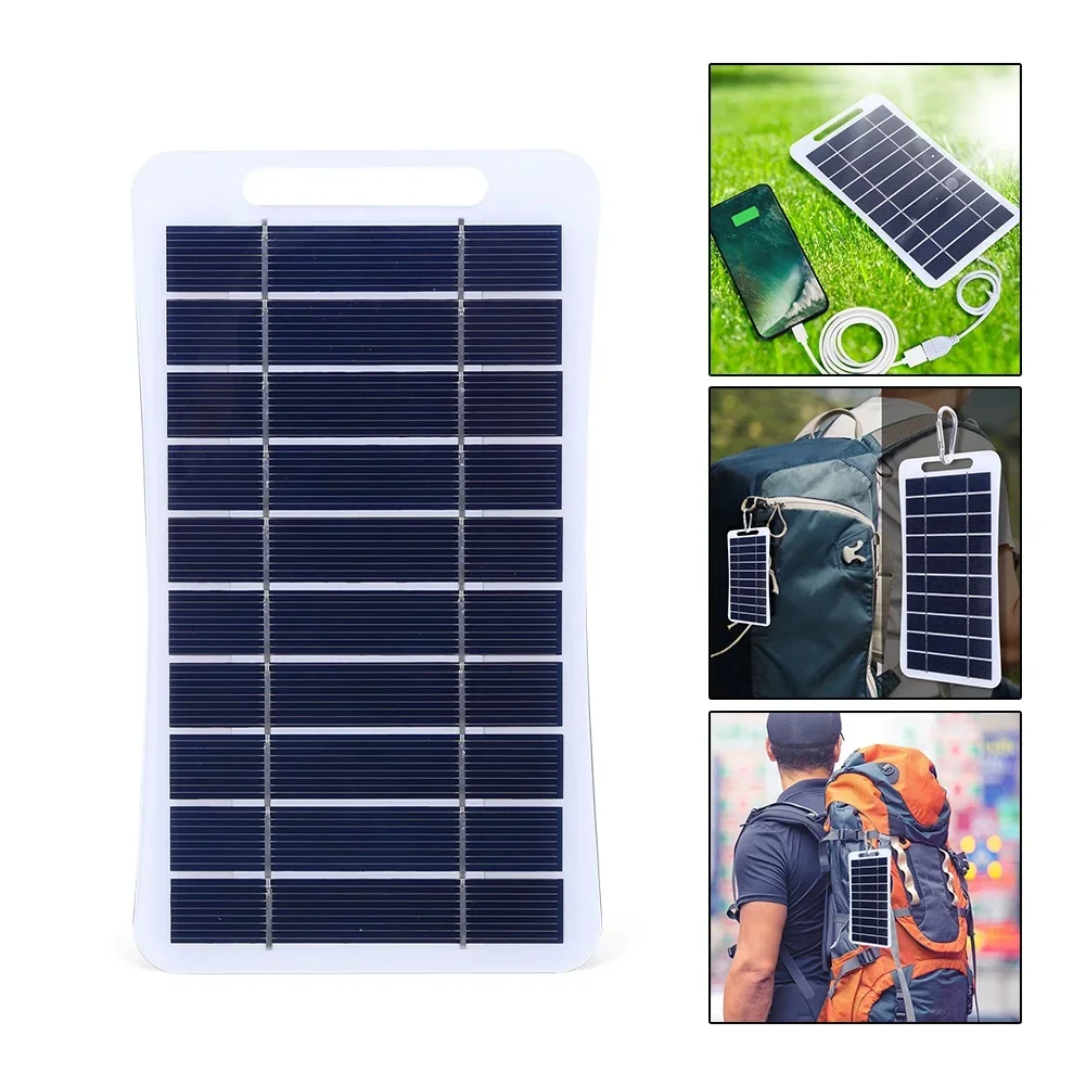 2W 5V Portable Solar Panel For Mobile Phone Camping Hiking Charging Waterproof Solar Charging Panel Battery Phone Charge